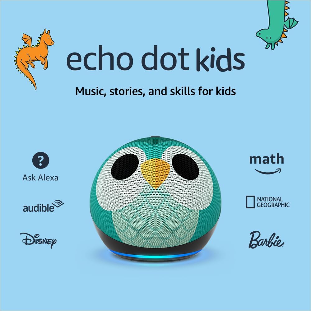 Amazon Echo Dot Kids(最新モデル)、子供向け設計、ペアレンタルコントロール付き、Amazon Kids+ 1年間無料プラン付き、フクロウ - Image 5