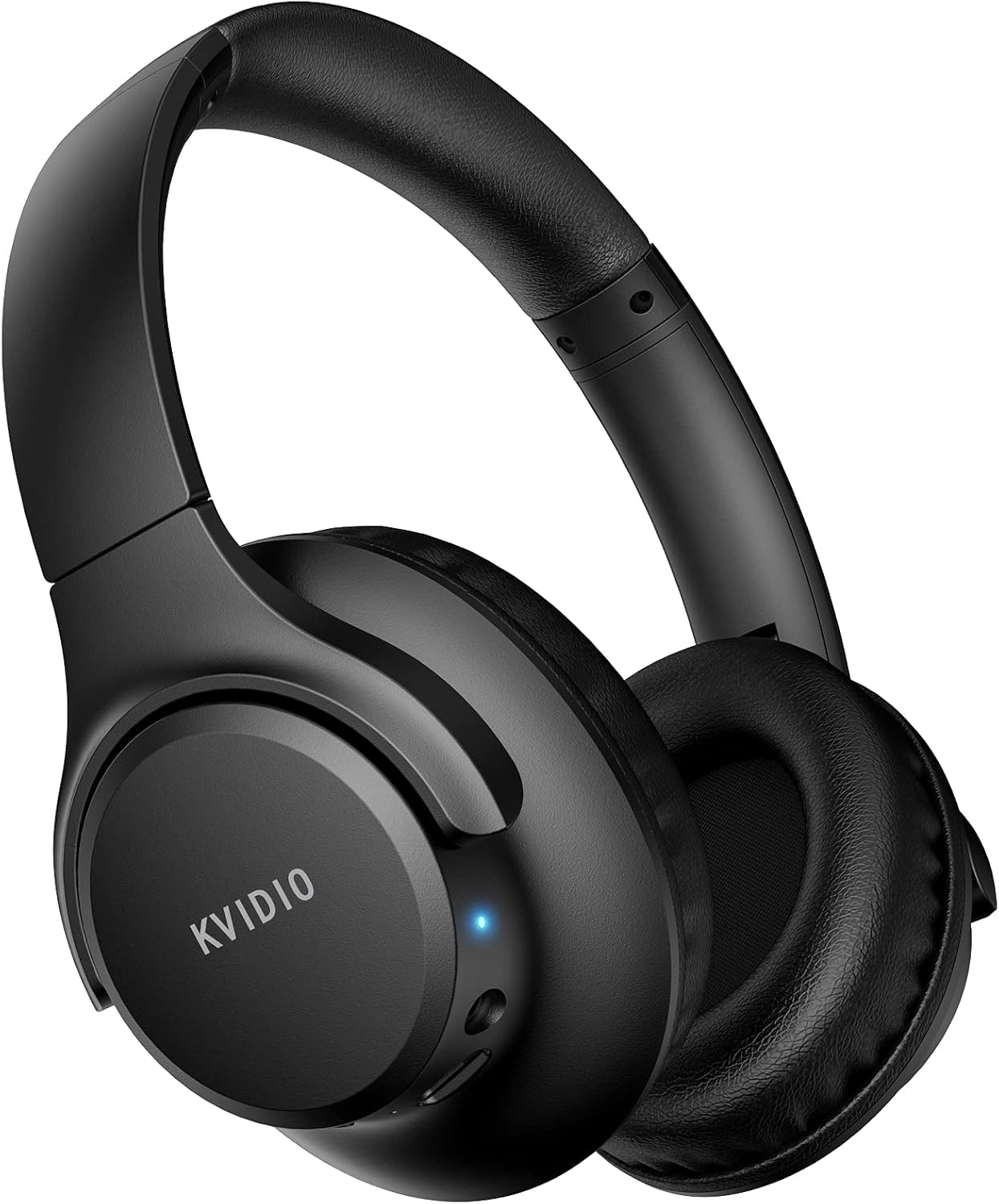 KVIDIO Bluetoothヘッドホン オーバーイヤー 65時間再生 ワイヤレスヘッドホン マイク付き 折りたたみ式軽量ヘッドセット 重低音 HiFiステレオサウンド 旅行 仕事 携帯電話用